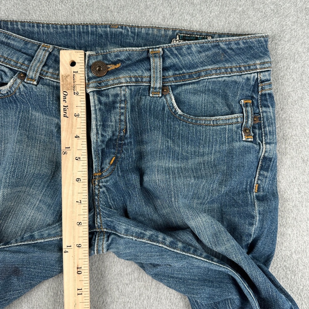 Volcom Jeans Womens 9 Blue Denim Flare Low Rise Y2K Skate Boardwear - Picture 9 of 15